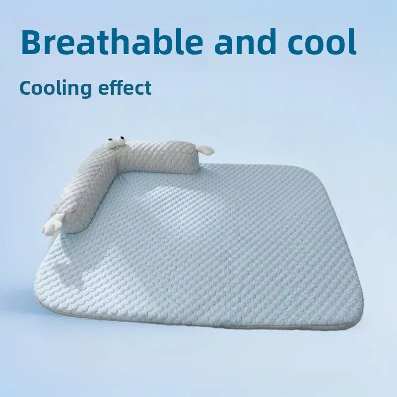 Breathable Summer Dog Bed Mat for Heatstroke Prevention-1