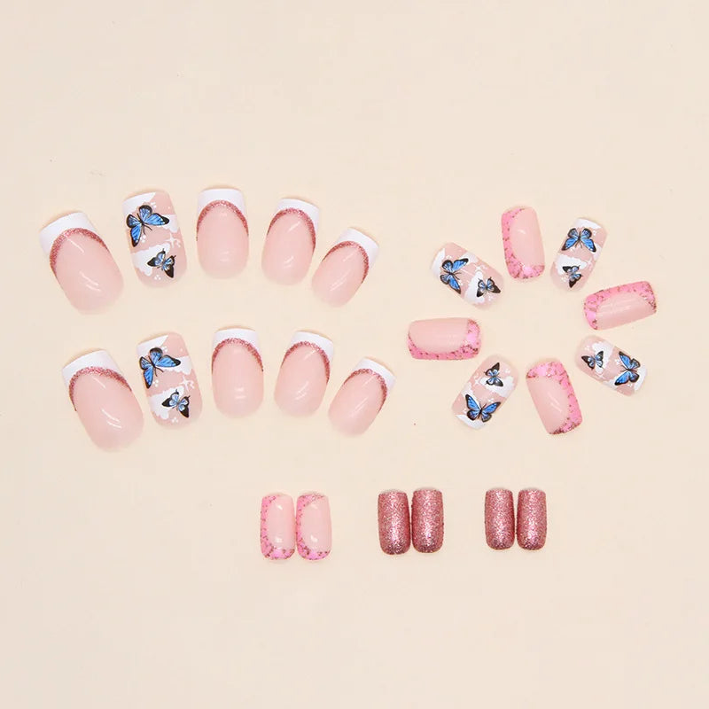 Butterfly Blossom Square Press-On Nails-4