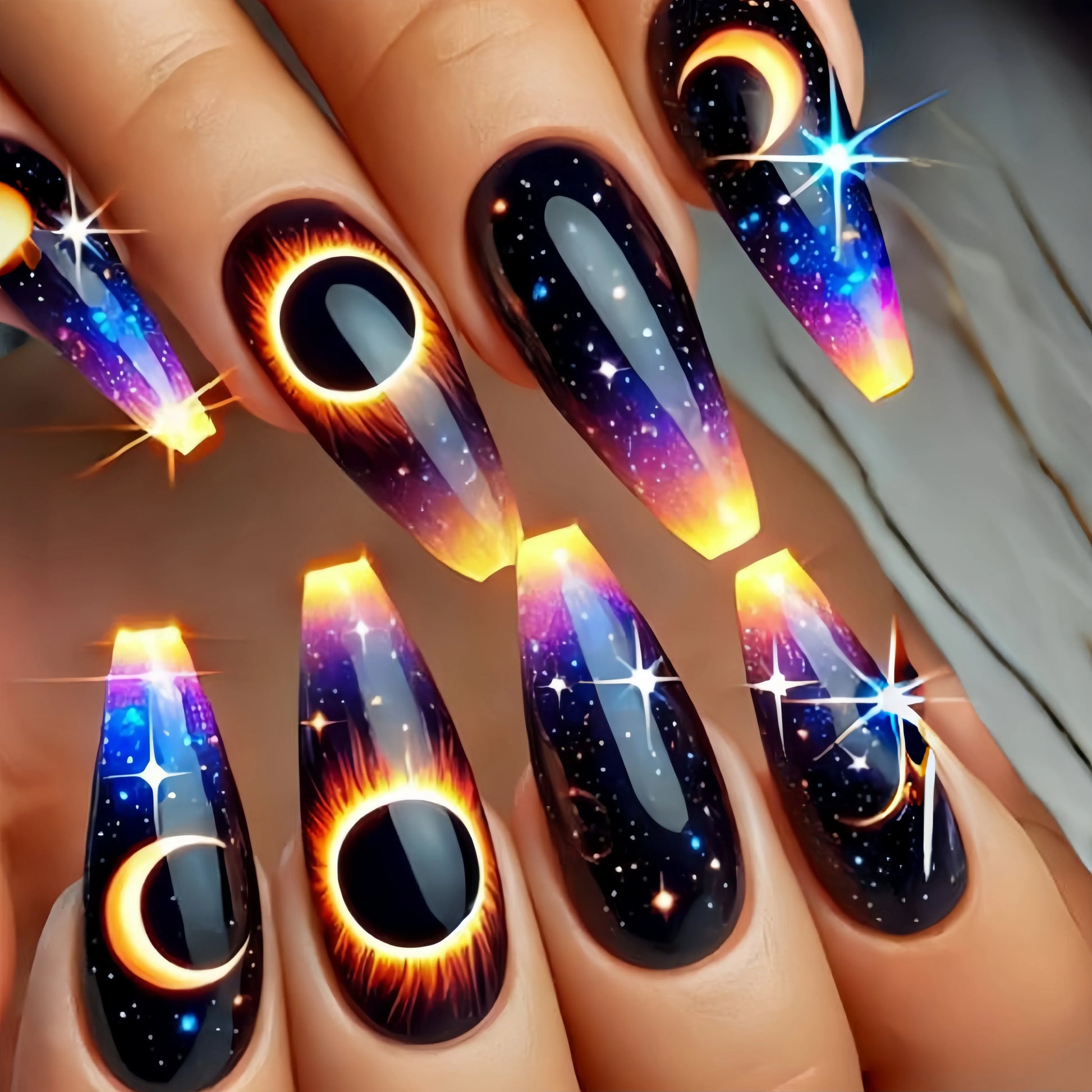 Butterfly Pattern Press-On Nail Stickers-6