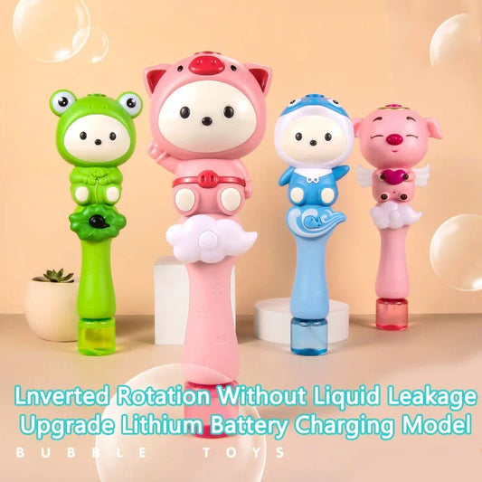 Cartoon Little Sheep Handheld Bubble Machine with Music-0