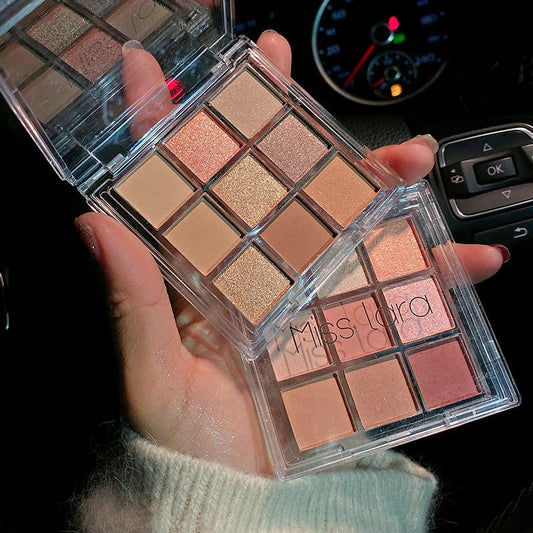 Charming 9-Color Matte and Shimmer Eyeshadow Palette-0