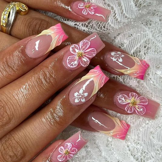 Charming Strawberry Almond Press-On Nails-10