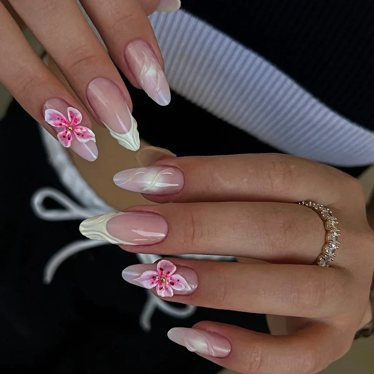 Charming Strawberry Almond Press-On Nails-19