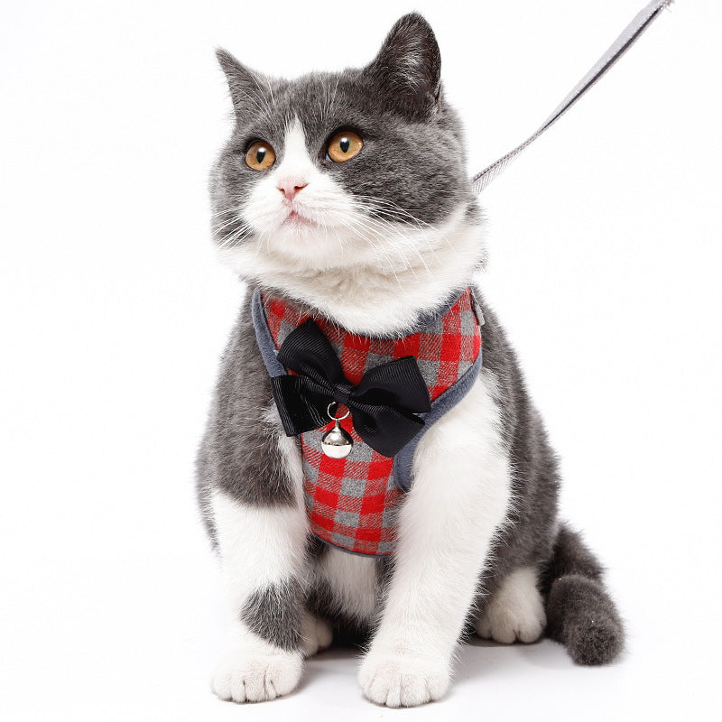 Checkered Small Dog Vest Harness-3