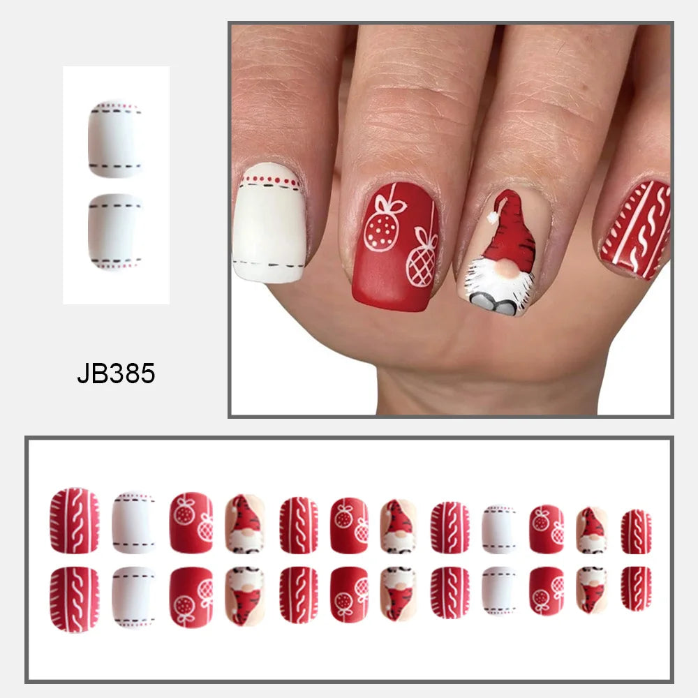 Christmas Glam Stiletto Nails-9