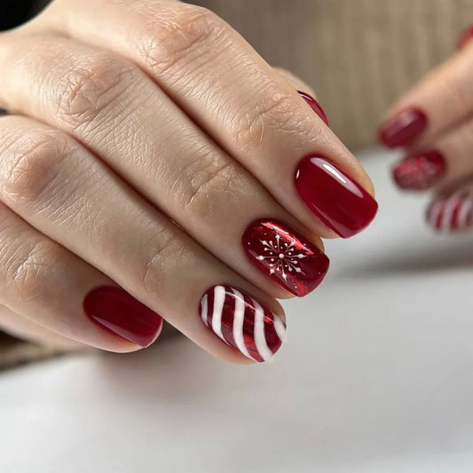 Christmas Glam Stiletto Nails-10
