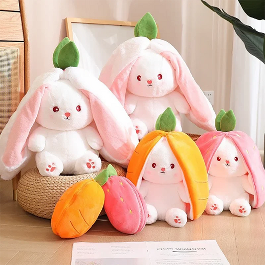 Cute Strawberry Carrot Rabbit Plush Toy 18-35cm-0