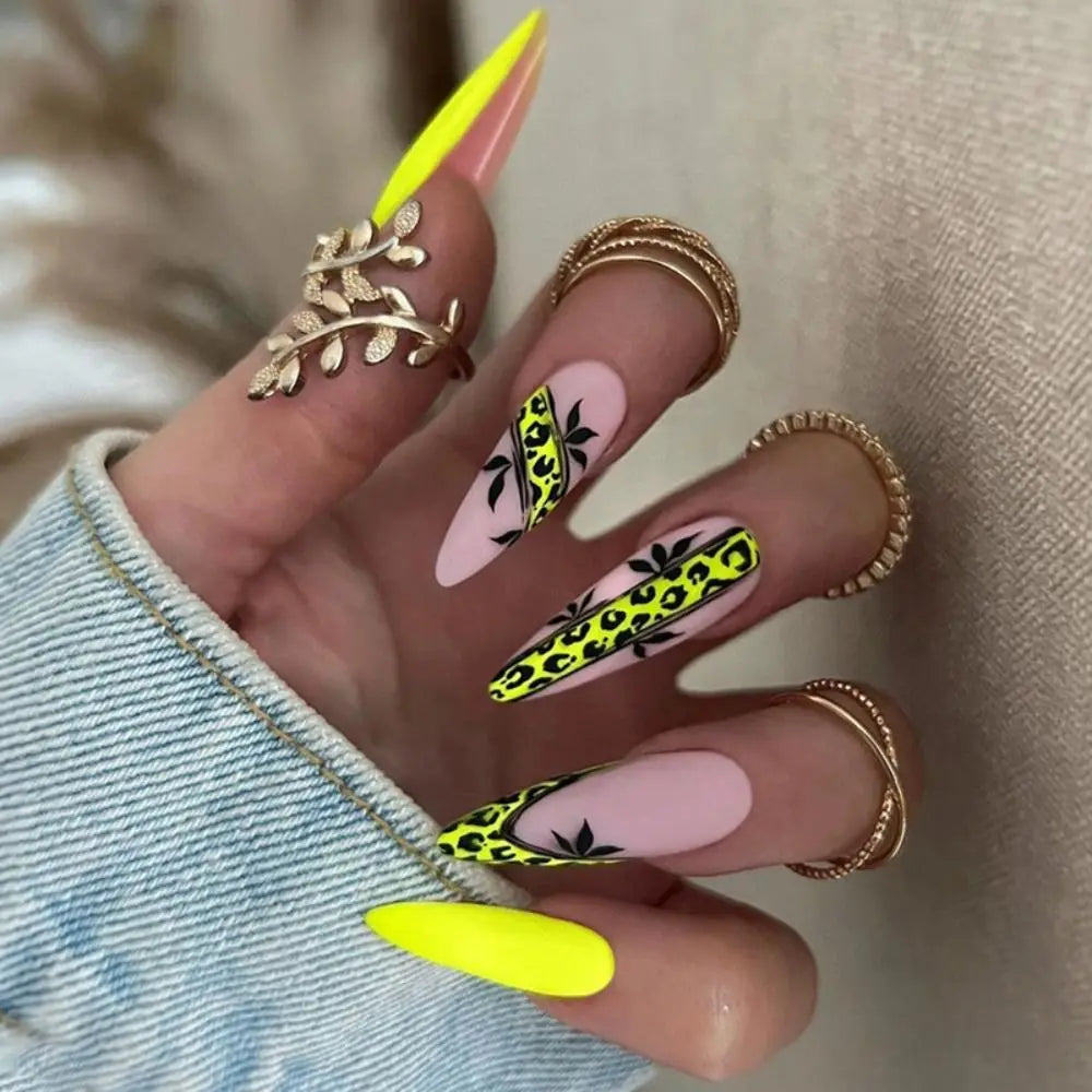 Diamond-Studded Almond Press-On Nails-18
