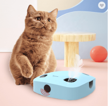 Electric Feather Cat Stick Toy-0
