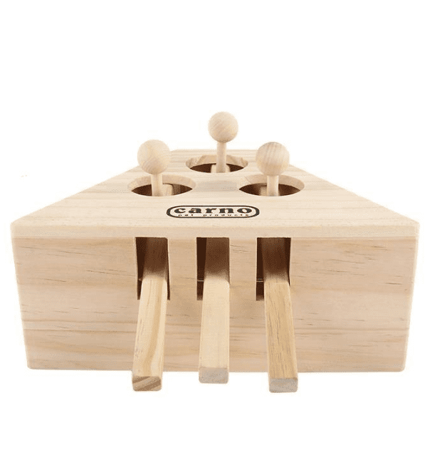 Engaging Wooden Cat and Hamster Interactive Toy-2