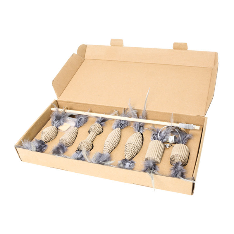 Entertaining Seven-Piece Cat Toy Set-1