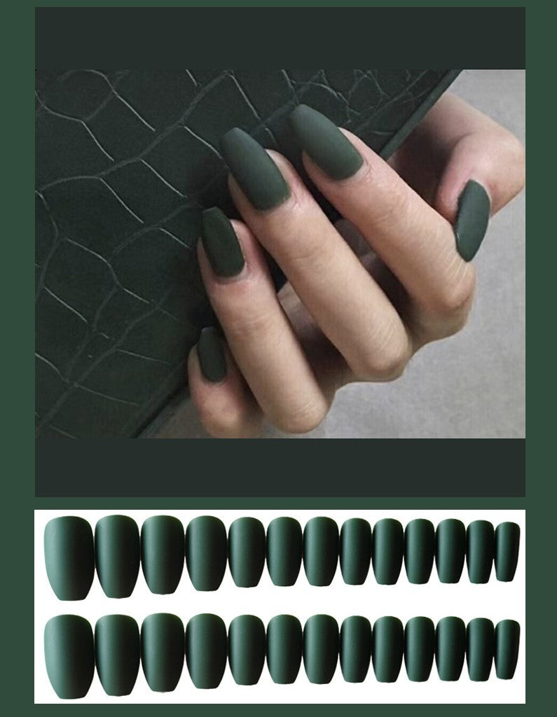Frosted ballet fake nails-7
