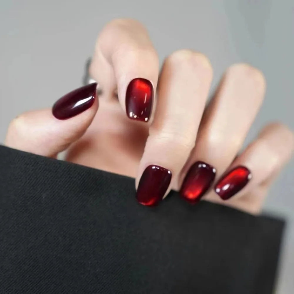 Glamourous Cat's Eye Press-On Nails-0