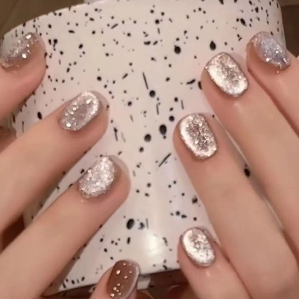 Glamourous Cat's Eye Press-On Nails-7