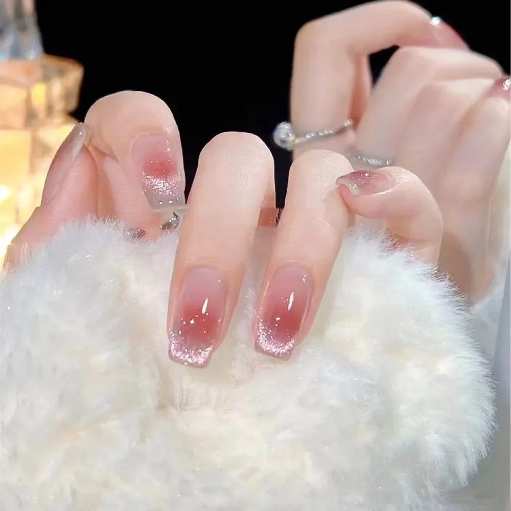 Glamourous Cat's Eye Press-On Nails-9