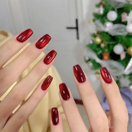 Glamourous Cat's Eye Press-On Nails-10