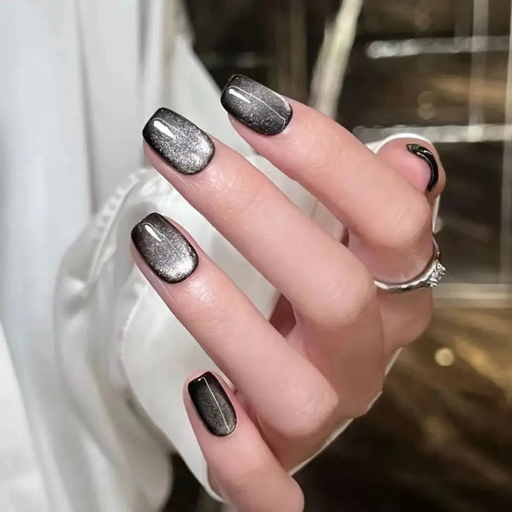 Glamourous Cat's Eye Press-On Nails-15