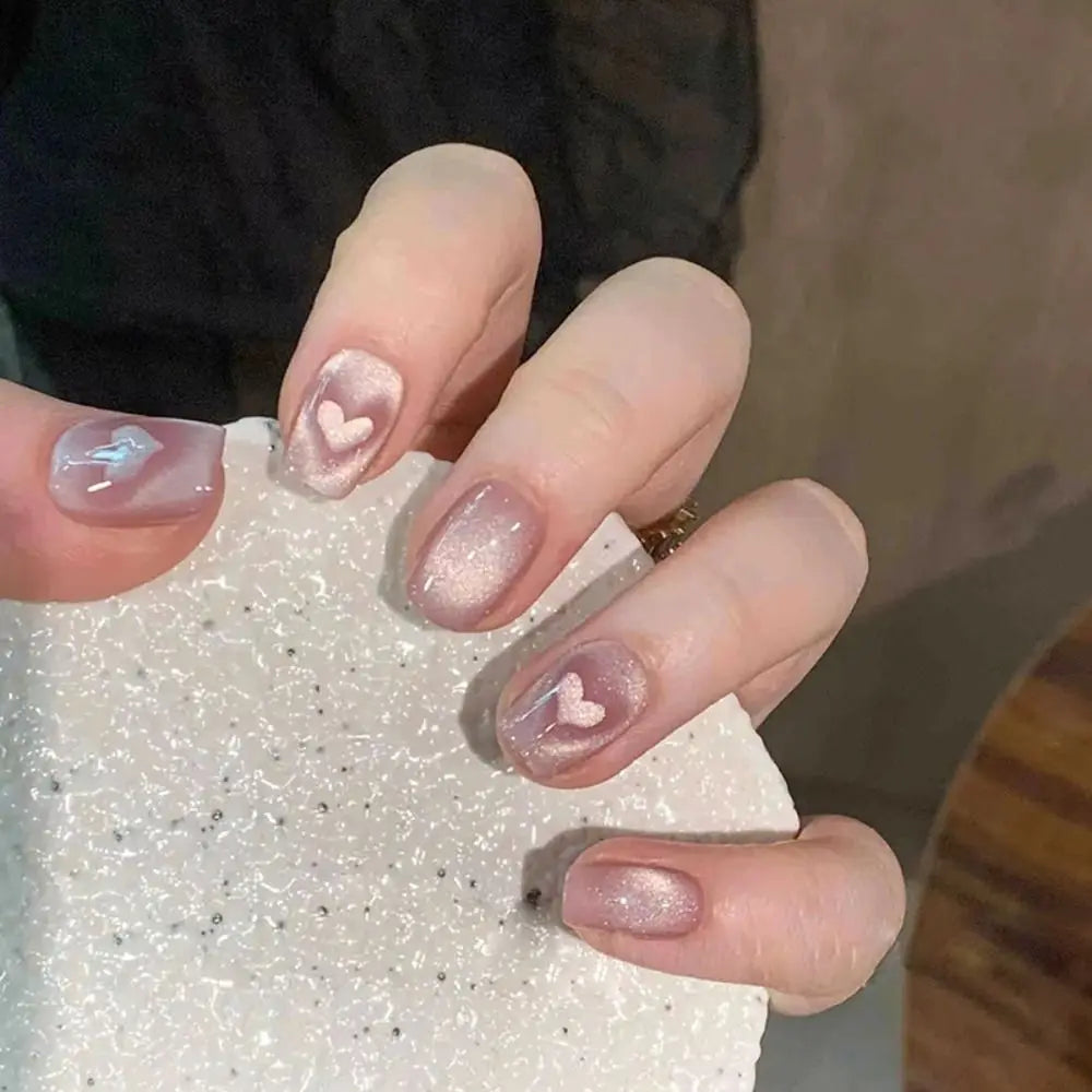 Glamourous Cat's Eye Press-On Nails-16