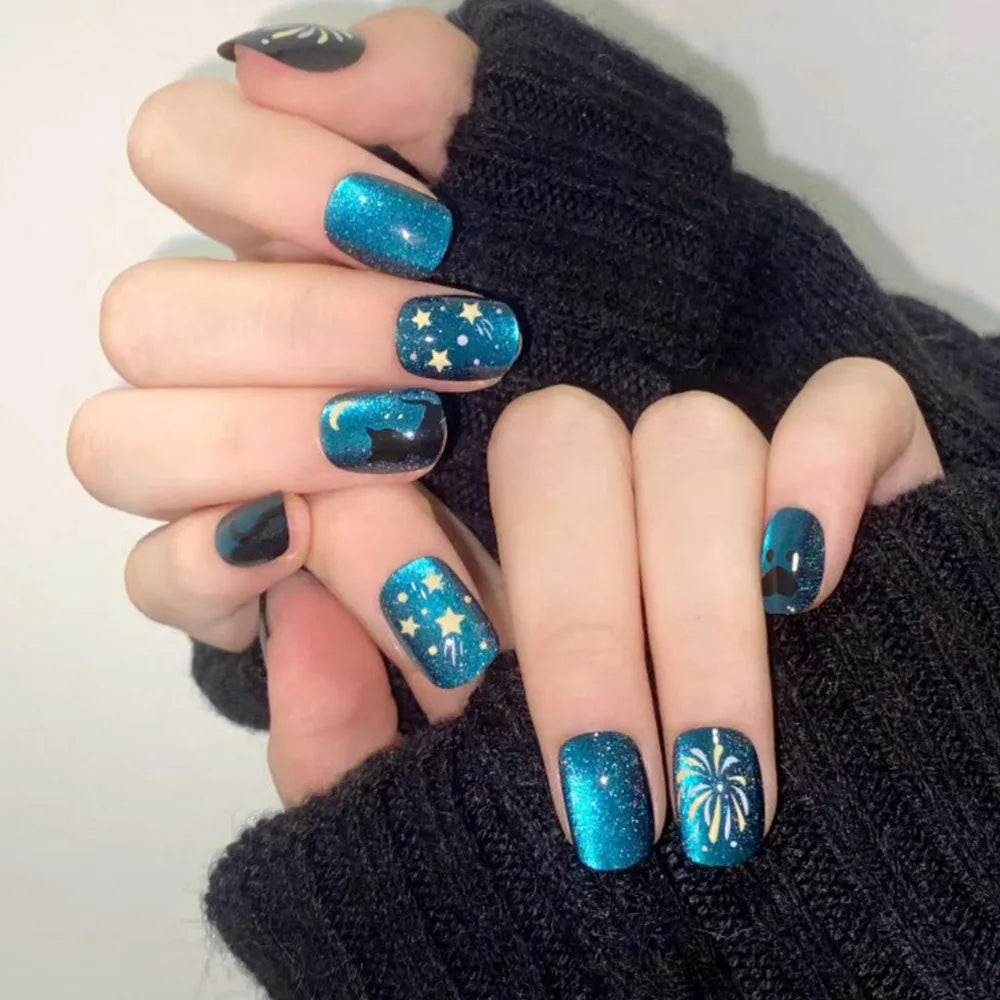 Glamourous Cat's Eye Press-On Nails-24