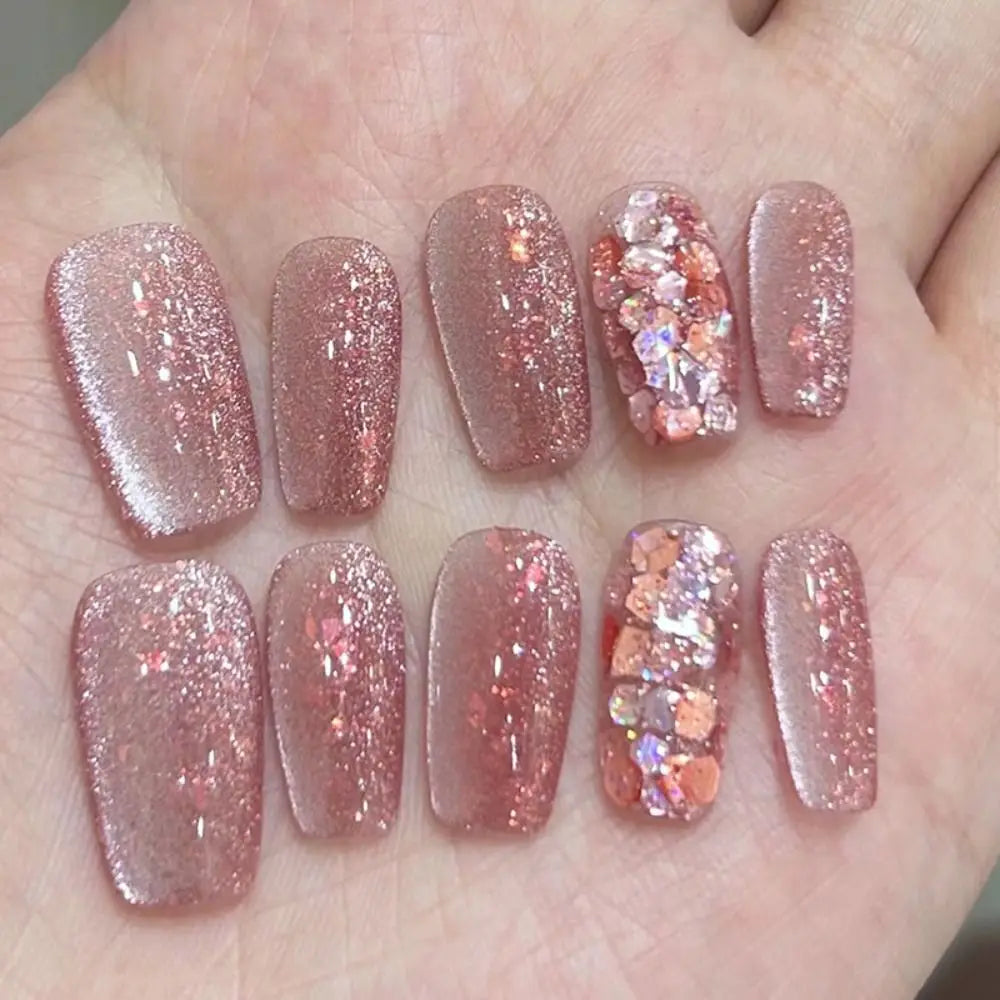 Glamourous Cat's Eye Press-On Nails-26