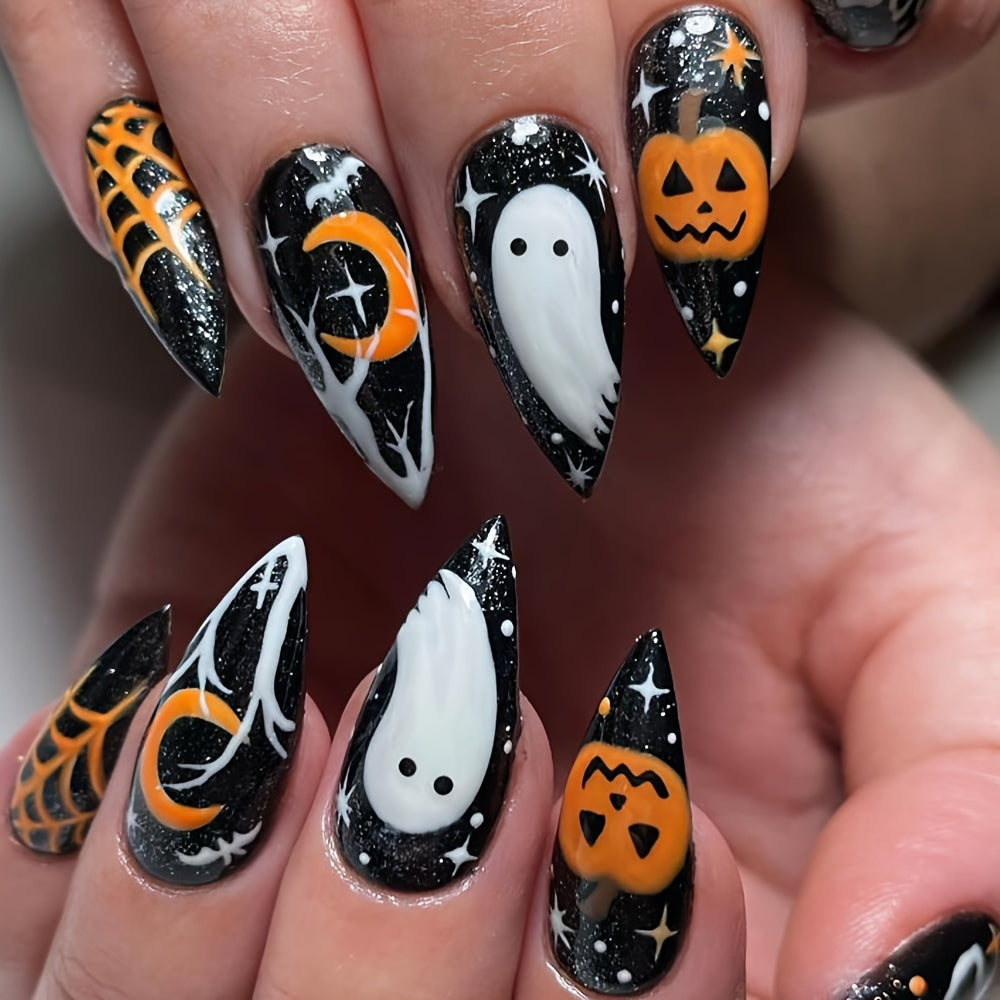 Glossy Almond Press-On Nails-1
