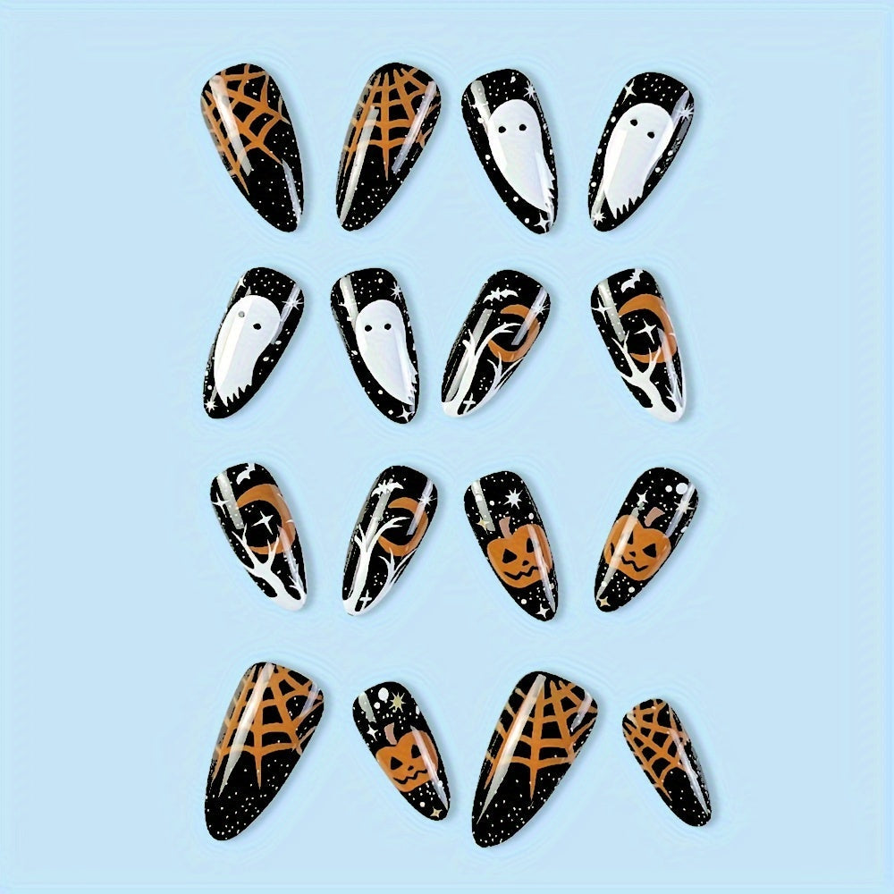 Glossy Almond Press-On Nails-4