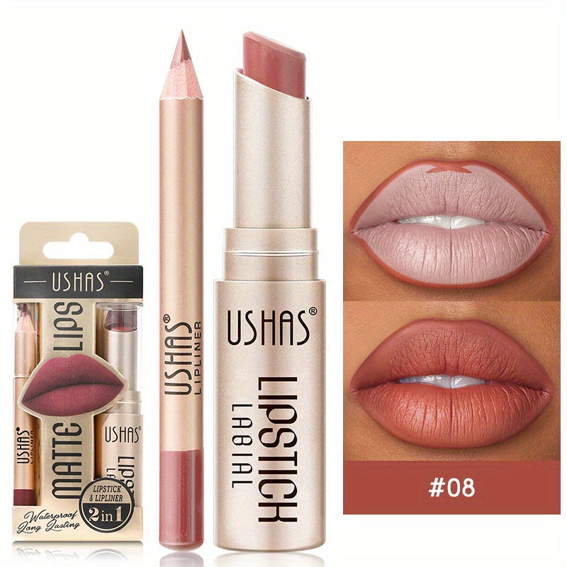 Golden Box Matte Lipstick & Liner-2