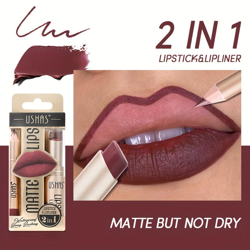 Golden Box Matte Lipstick & Liner-3