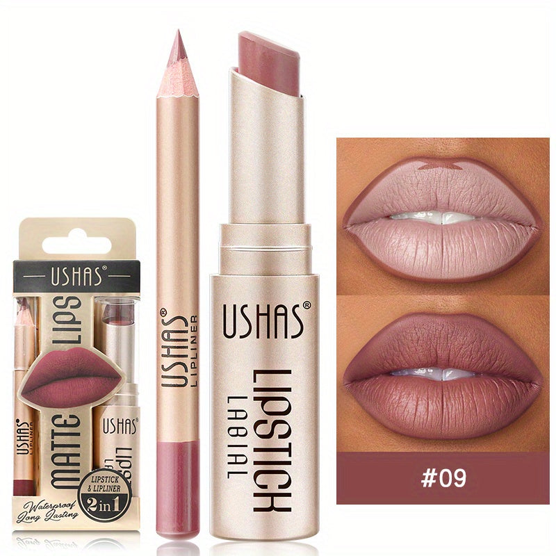 Golden Box Matte Lipstick & Liner-4