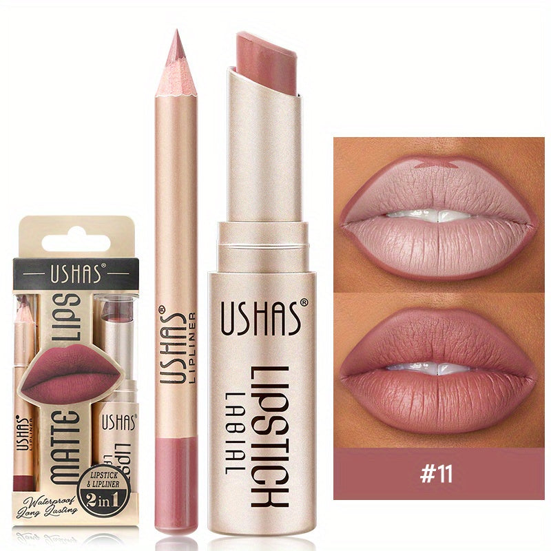 Golden Box Matte Lipstick & Liner-6