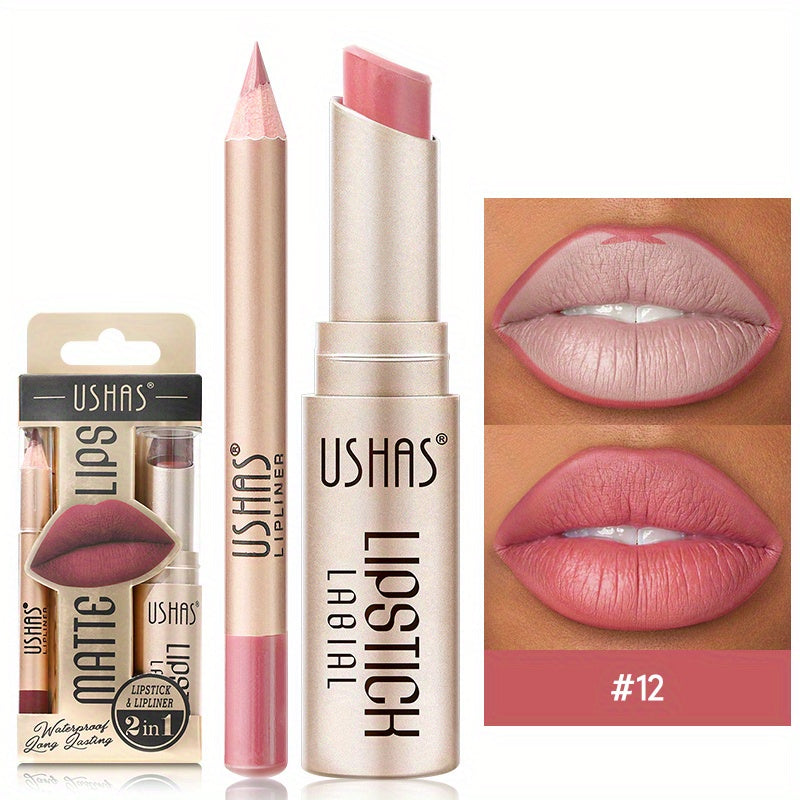 Golden Box Matte Lipstick & Liner-7