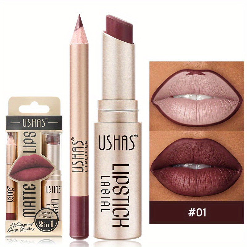 Golden Box Matte Lipstick & Liner-8