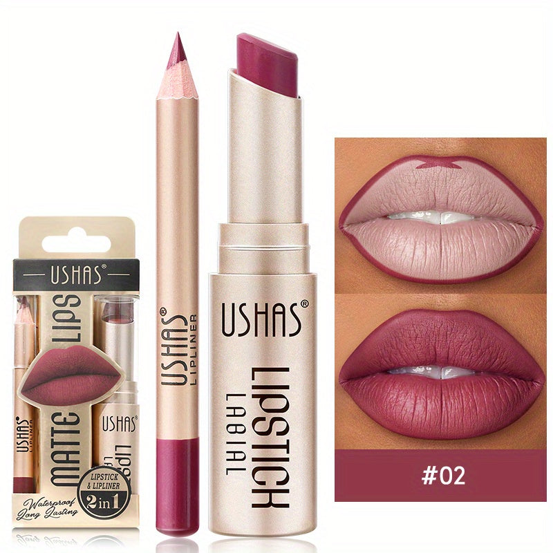 Golden Box Matte Lipstick & Liner-9