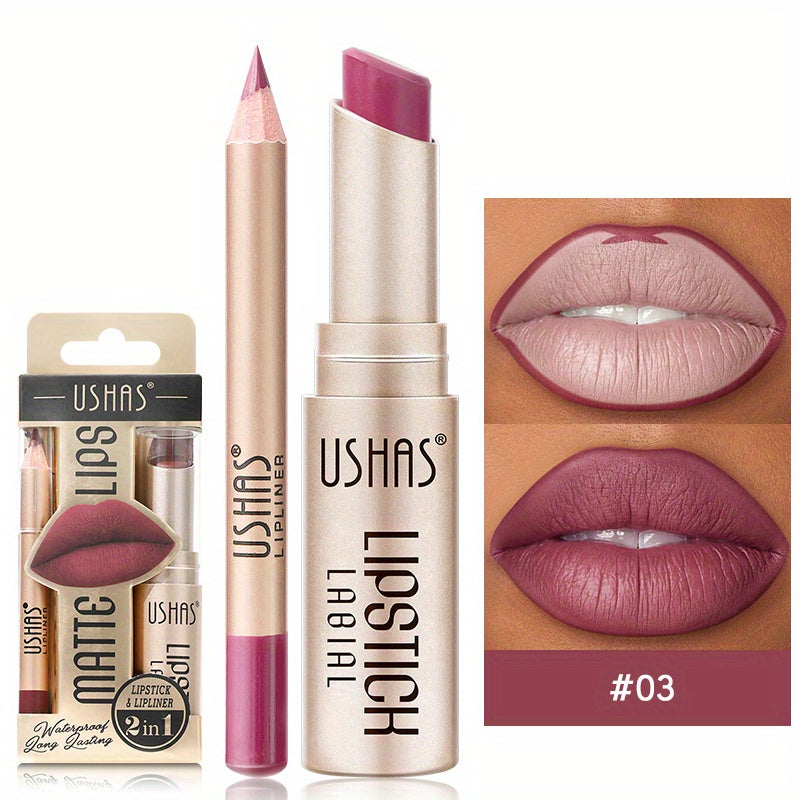 Golden Box Matte Lipstick & Liner-10