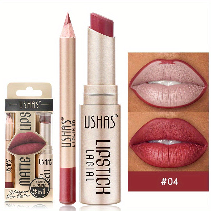 Golden Box Matte Lipstick & Liner-11