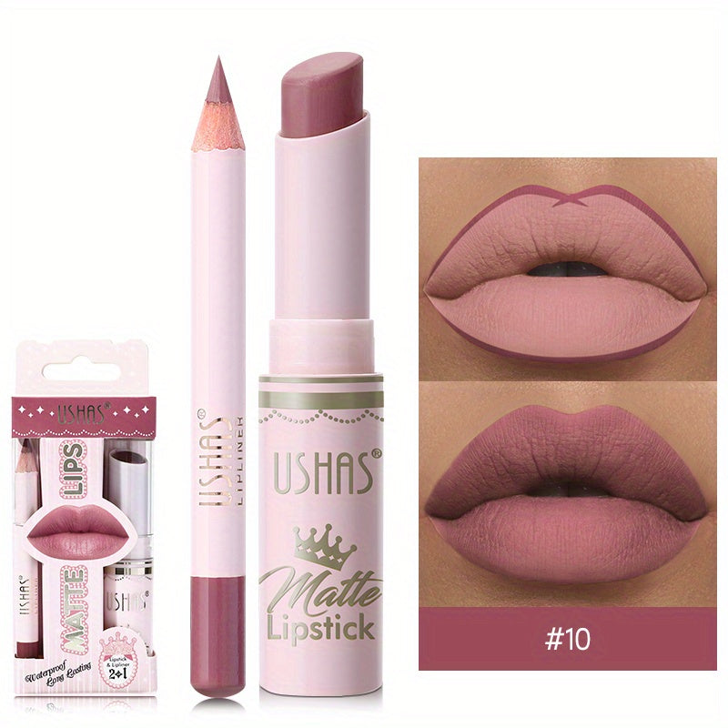 Golden Box Matte Lipstick & Liner-17