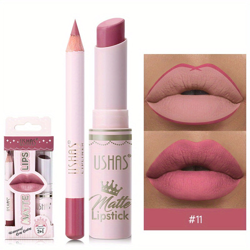 Golden Box Matte Lipstick & Liner-18
