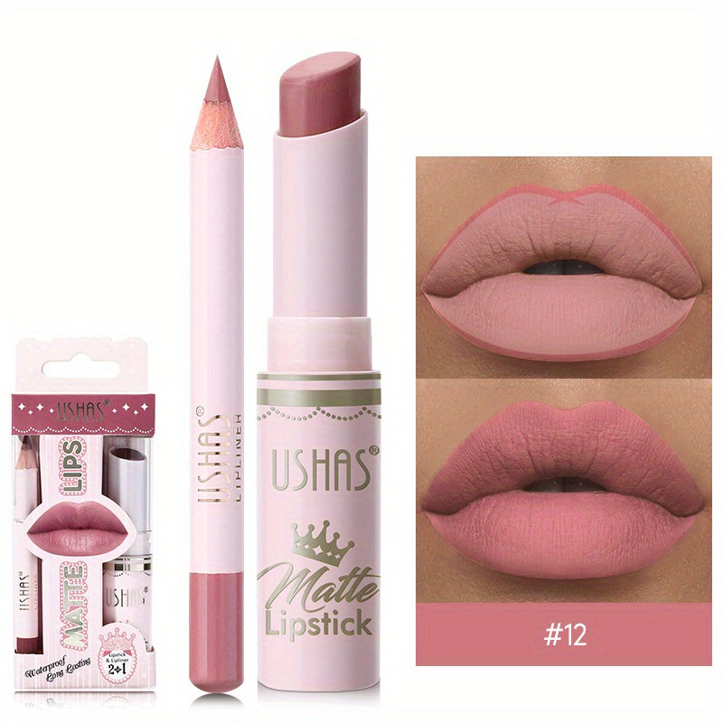 Golden Box Matte Lipstick & Liner-19