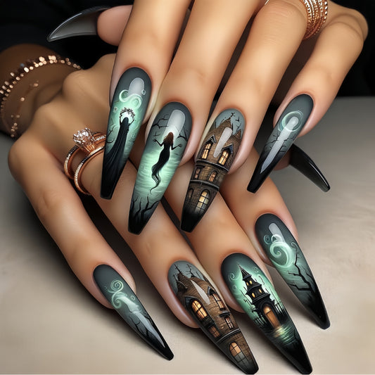 Green Ballerina Press-On Nails-0