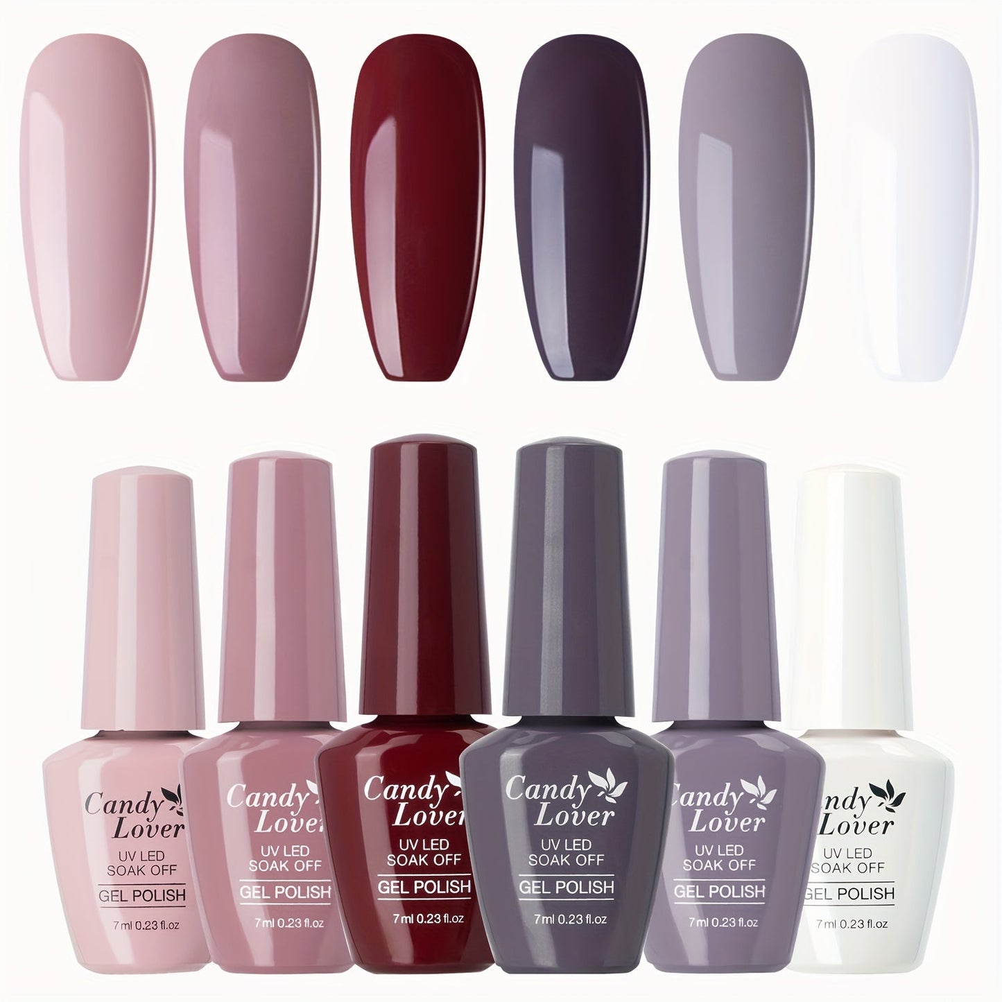 Grey & White Gel Nail Polish Set-0