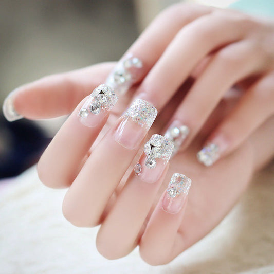 Gummed 24 Pieces French Nail Patch Finished Products-0