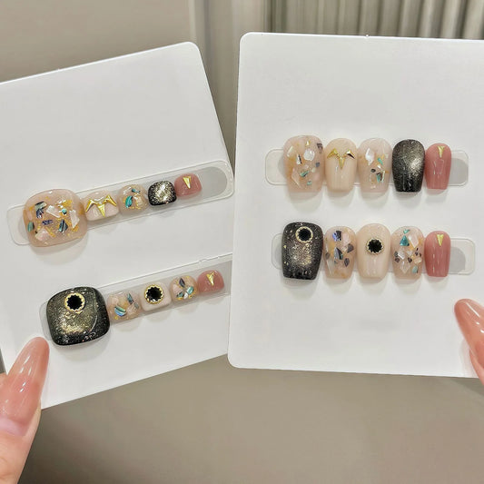 Handmade Retro Press On Nails Set-0