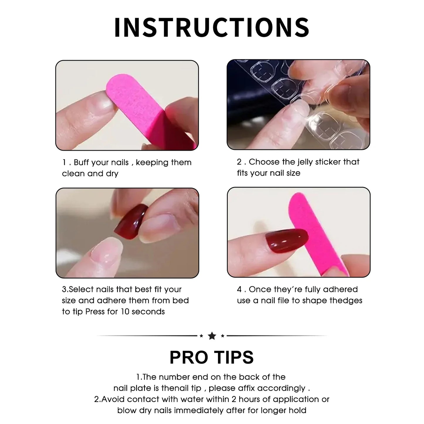 Handmade Retro Press On Nails Set-3