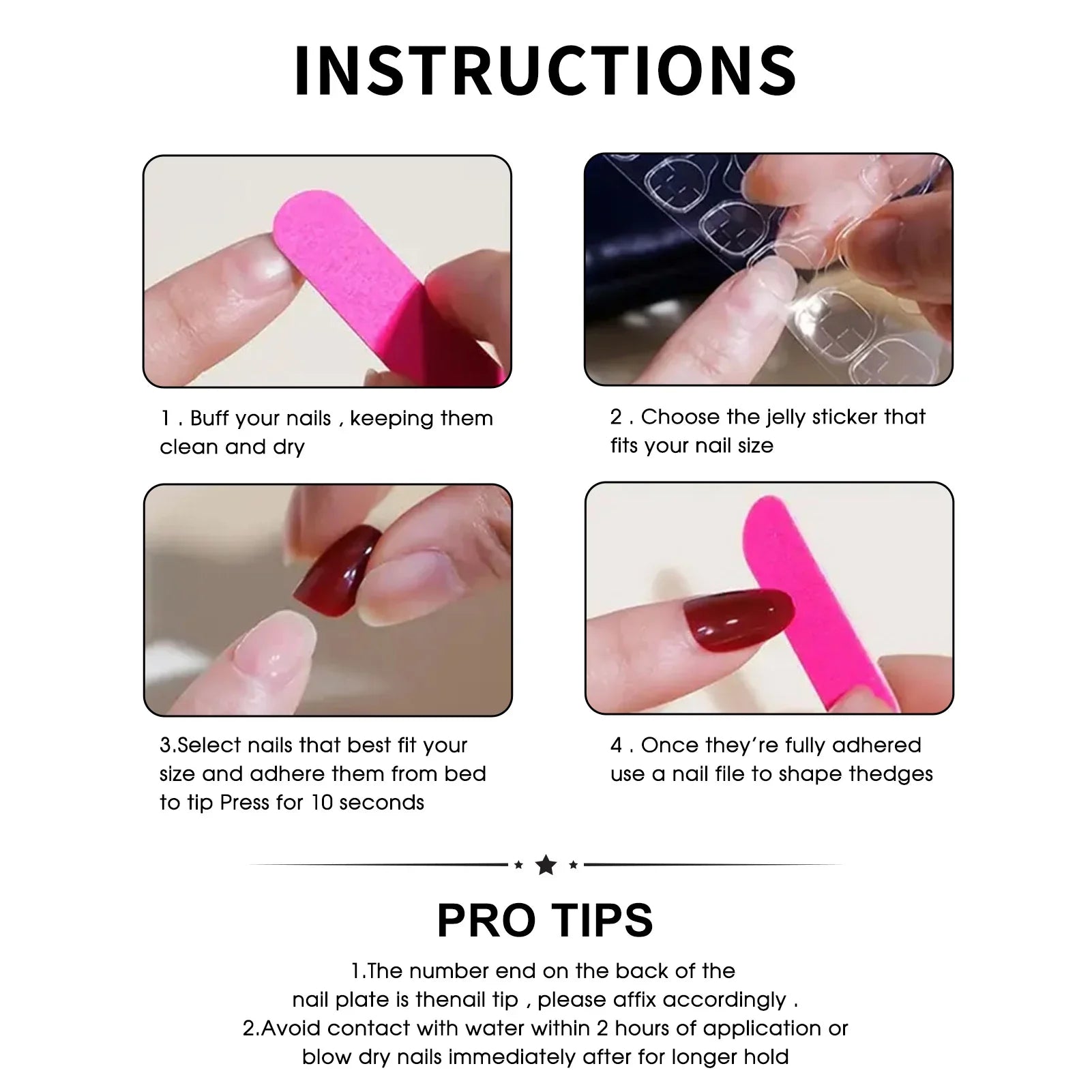 Handmade Retro Press On Nails Set-3
