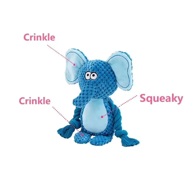Indestructible Plush Dog Chew Toy Rattle-2