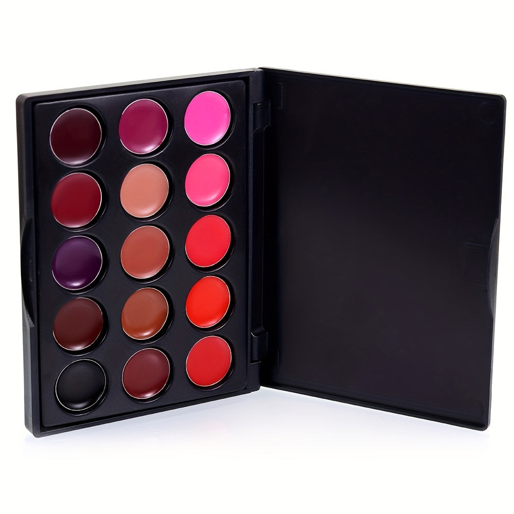 Lip Luxe 15-Color Waterproof Lipstick Palette-2