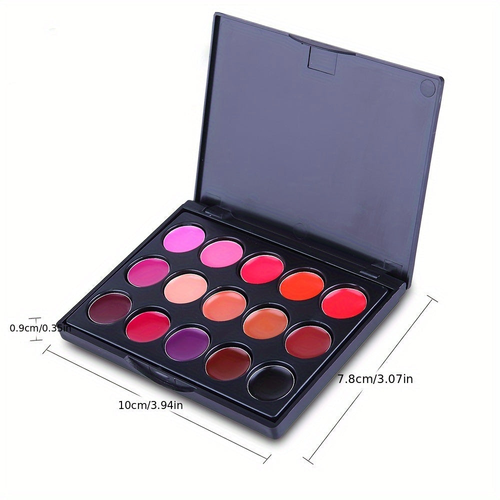 Lip Luxe 15-Color Waterproof Lipstick Palette-3
