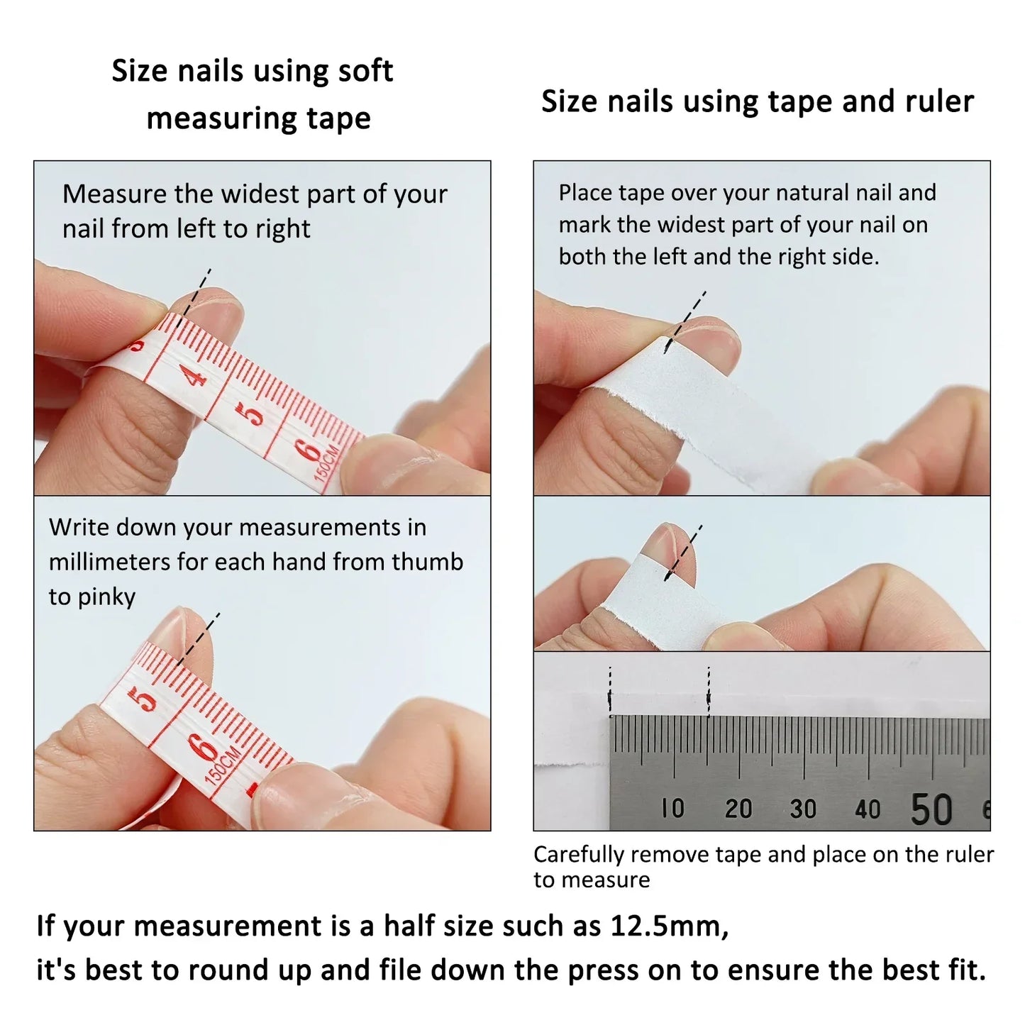 Long Almond Press on Nails-4