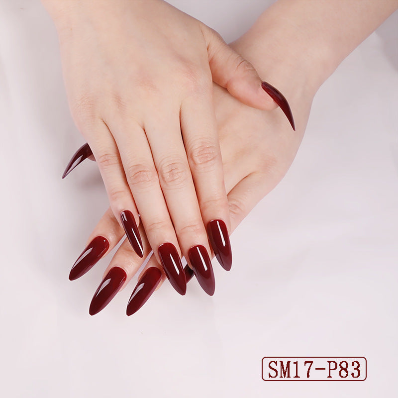 Long Pointed False Nails-0