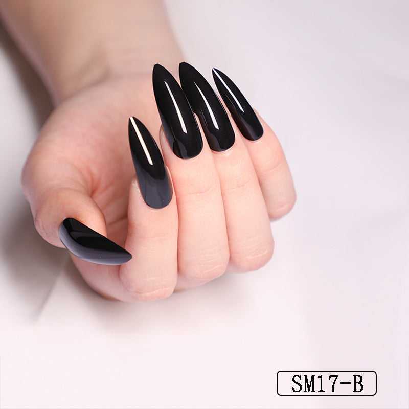 Long Pointed False Nails-5